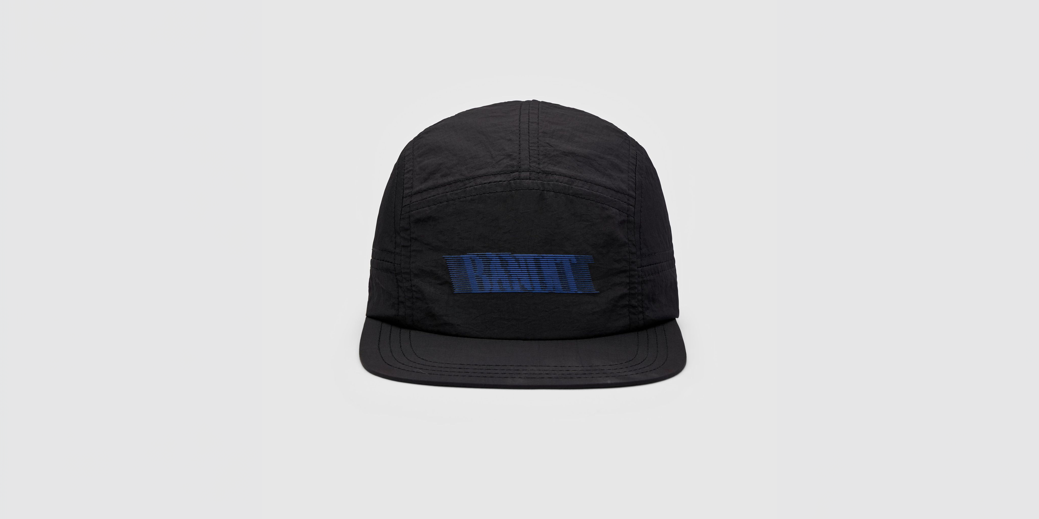 Nylon Run Hat - Black / Bauhaus Blue