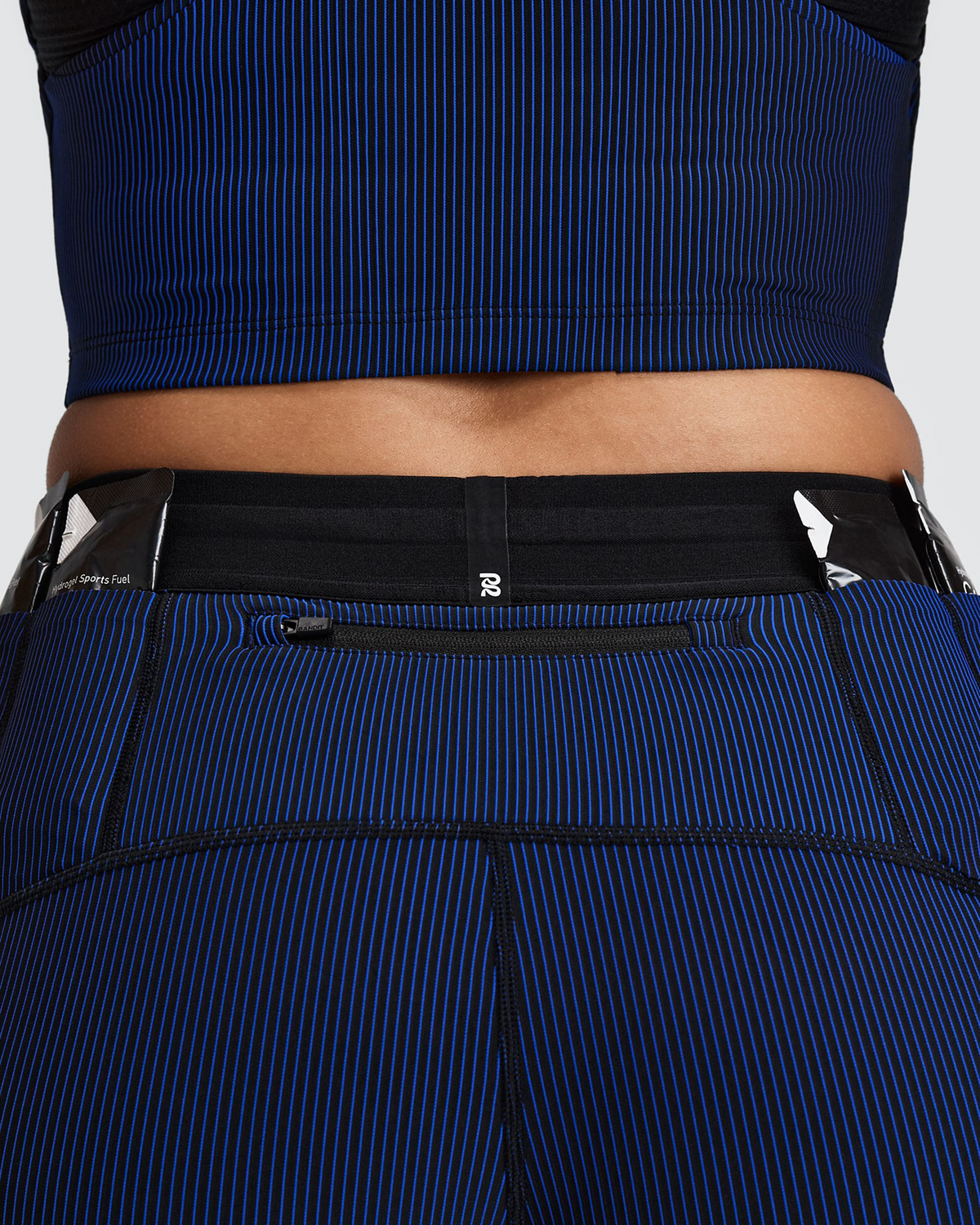 Women's Striped Cadence™ 5" Compression Shorts - Black / Bauhaus Blue