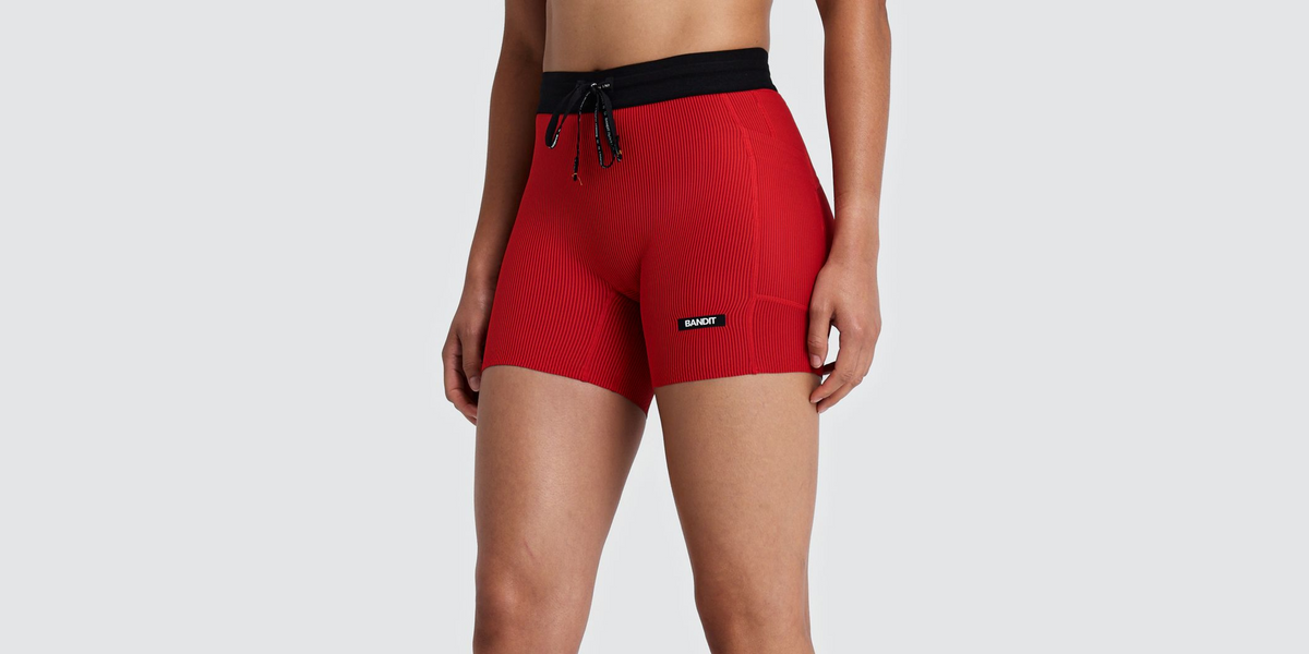 Women's Striped Cadence™ 5" Compression Shorts - Oxide Red / Signal Red