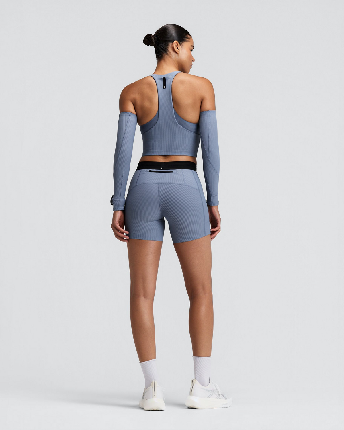 Women's Striped Cadence™ 5" Compression Shorts - Pavilion Blue / Steel Horizon
