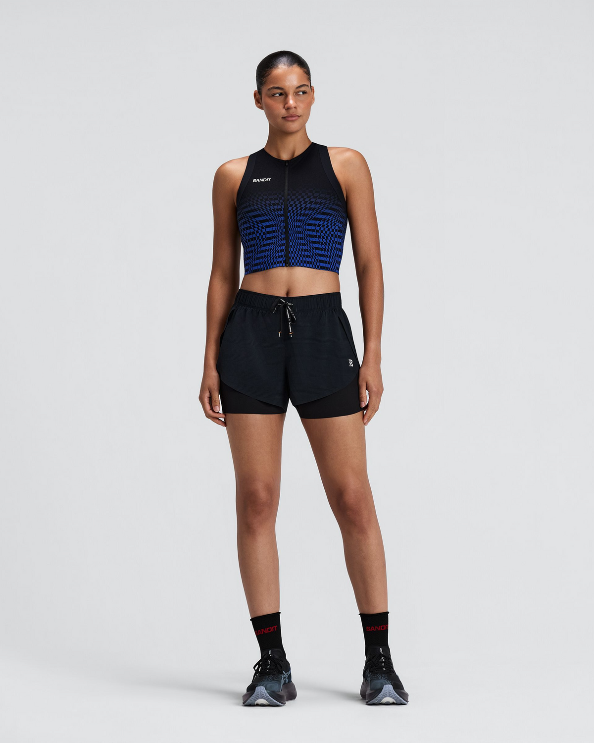 Women's CoolGrid™ 2-in-1 Run Shorts - Black