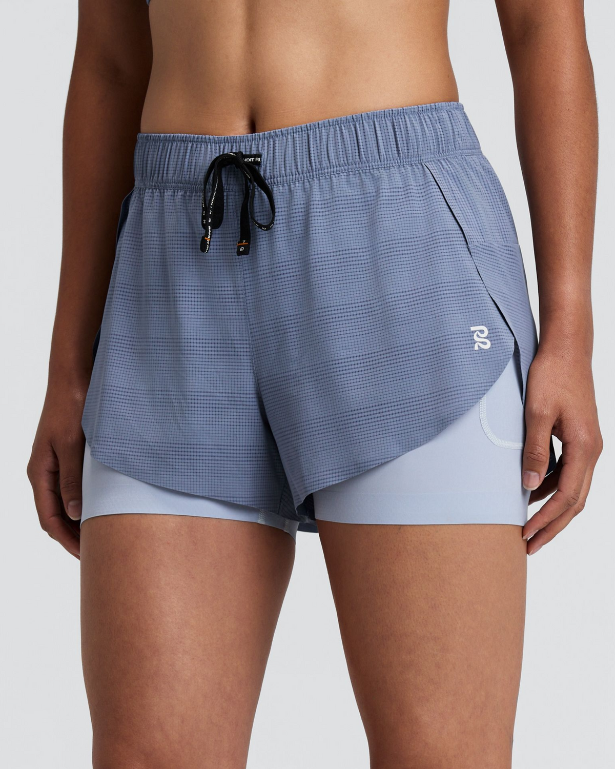 Women's CoolGrid™ 2-in-1 Run Shorts - Steel Horizon