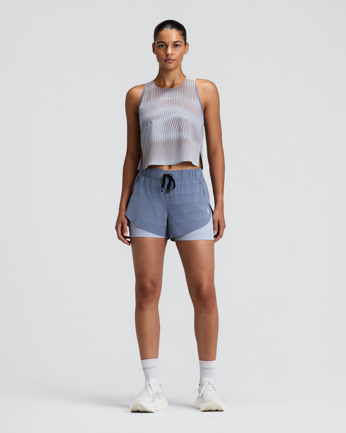 Women's CoolGrid™ 2-in-1 Run Shorts - Steel Horizon