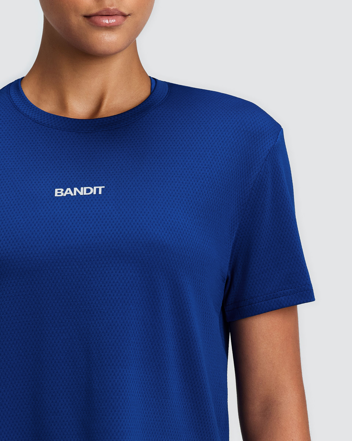 Women's Micromesh™ Cropped Run Tee - Bauhaus Blue