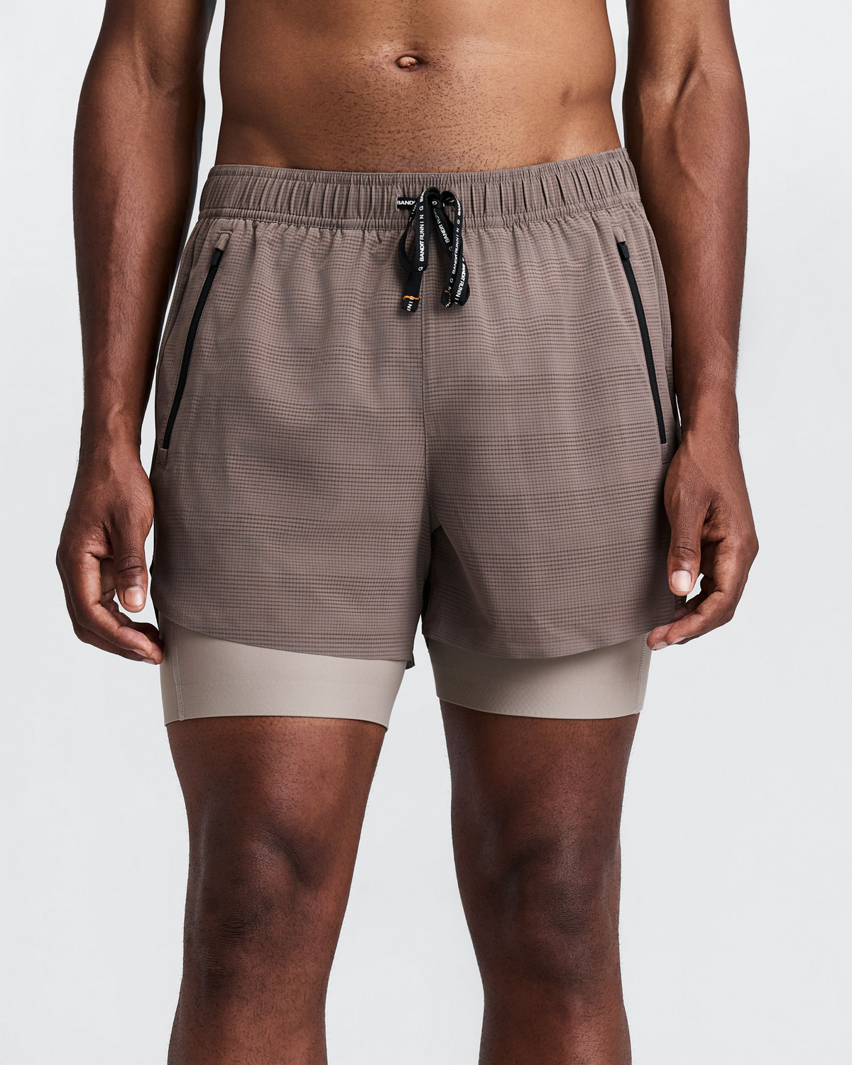 Men's CoolGrid™ 2-in-1 Run Shorts - Cocoa
