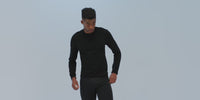 Thumbnail of Men's Wool Blend Seamless Long Sleeve - Black