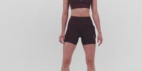 Thumbnail of Women's Stamina™ 5" Pop Stitch™ High Waist Compression Short - Fig / Intense Red