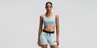 Thumbnail of Women's Vanisher™ Reverso™ Scoop Neck Run Bra - Growing Grid - Lagoon / Mist