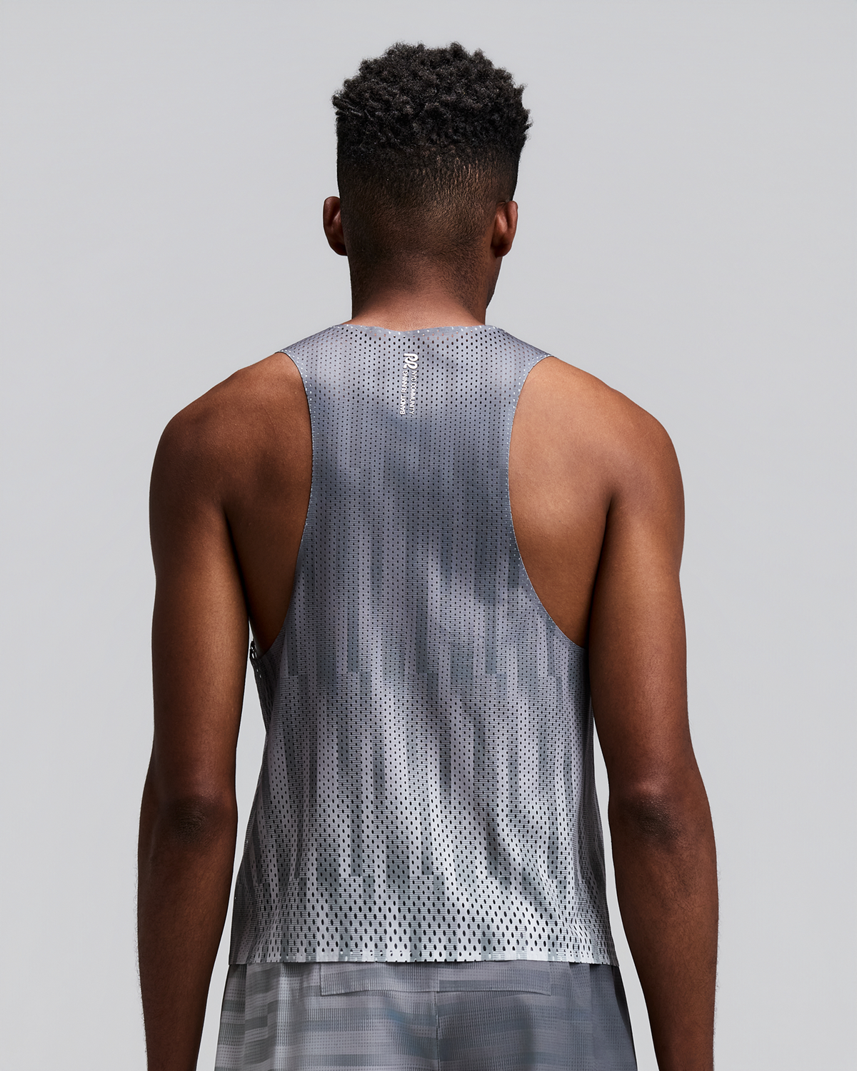 Men's Shredder™ Shorty Race Singlet - Uneven Gradient - Plaster