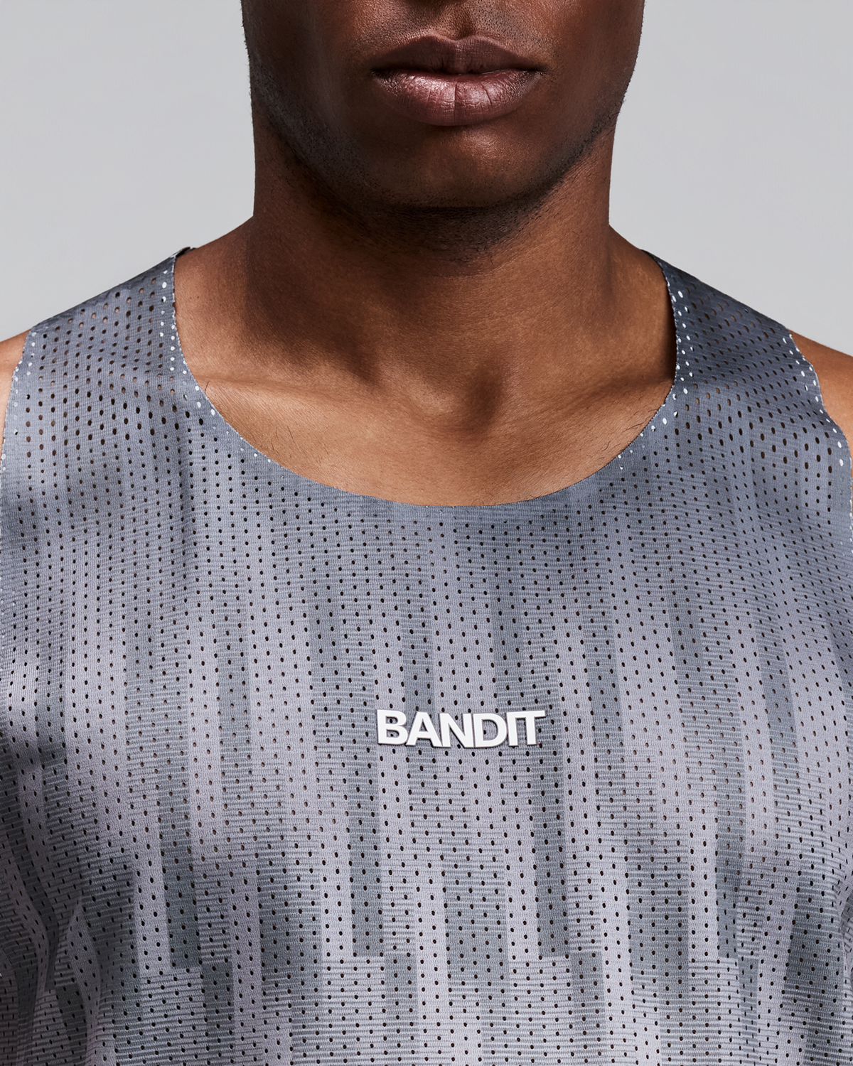 Men's Shredder™ Shorty Race Singlet - Uneven Gradient - Plaster