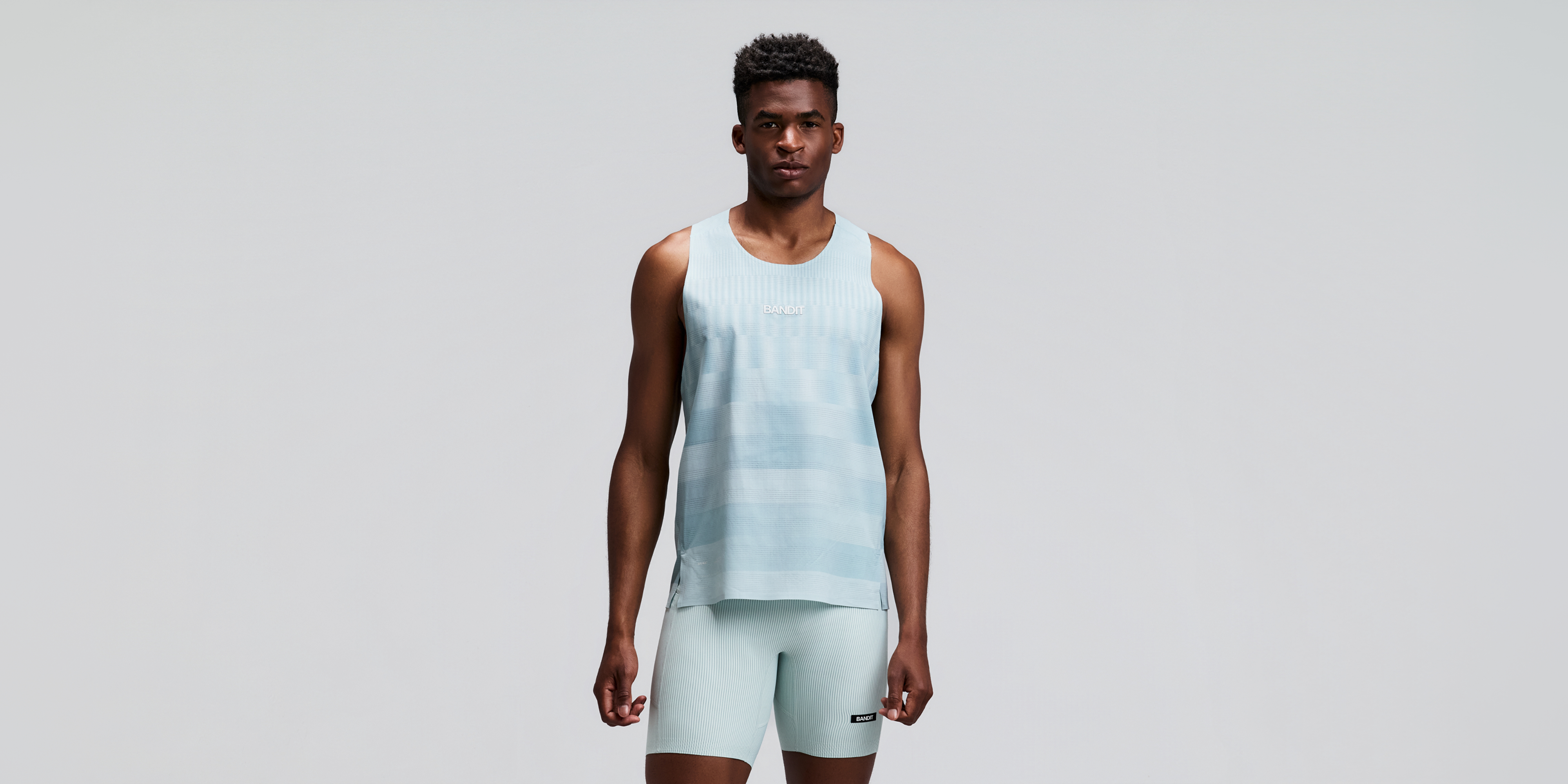 Men's CoolGrid™ Training Singlet with Flopack™ - Growing Grid - Lagoon / Mist